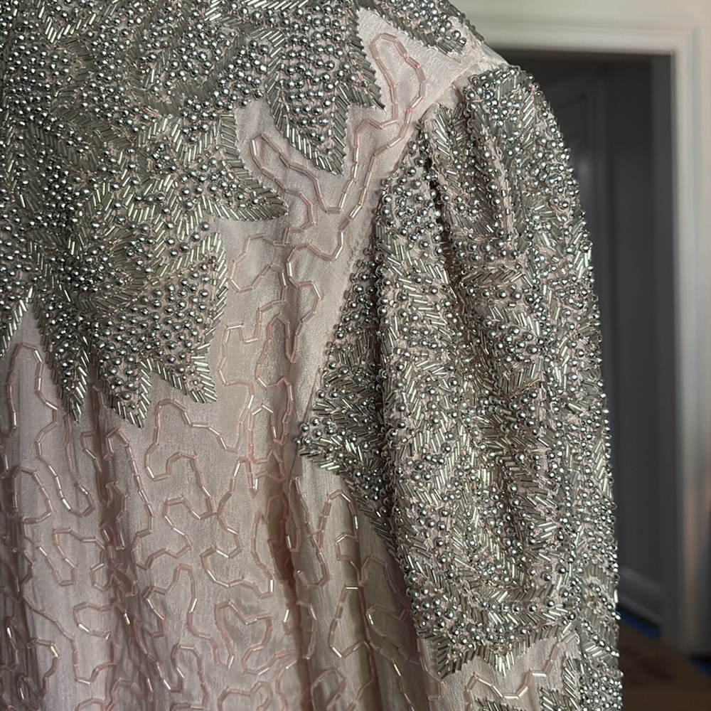 ✨ Vintage Silk Beaded Sequin Gown – Fantasy of Sister Max for SAMAGH, Size 12 - Picture 16 of 16